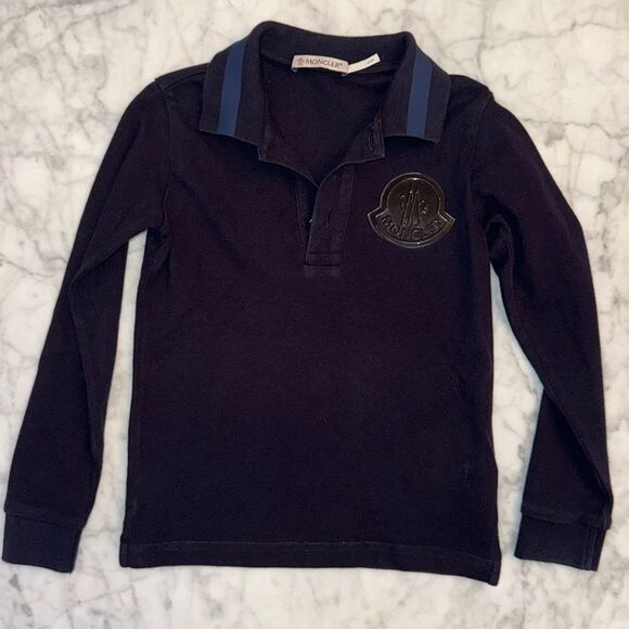 Moncler Blue Polo Classic Style 5Y - Picture 1 of 4